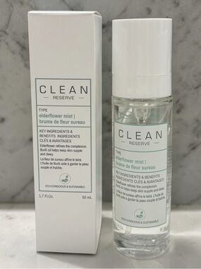 Clean Reserve Elderflower Mist Face Spray 1.7 oz / 50 mL New in Box